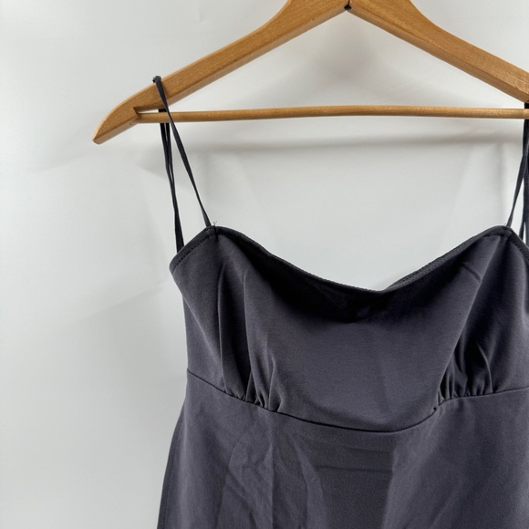 Edikted Grey Blue Jinx Open Back Tank Top | Size Large - Picture 2 of 6